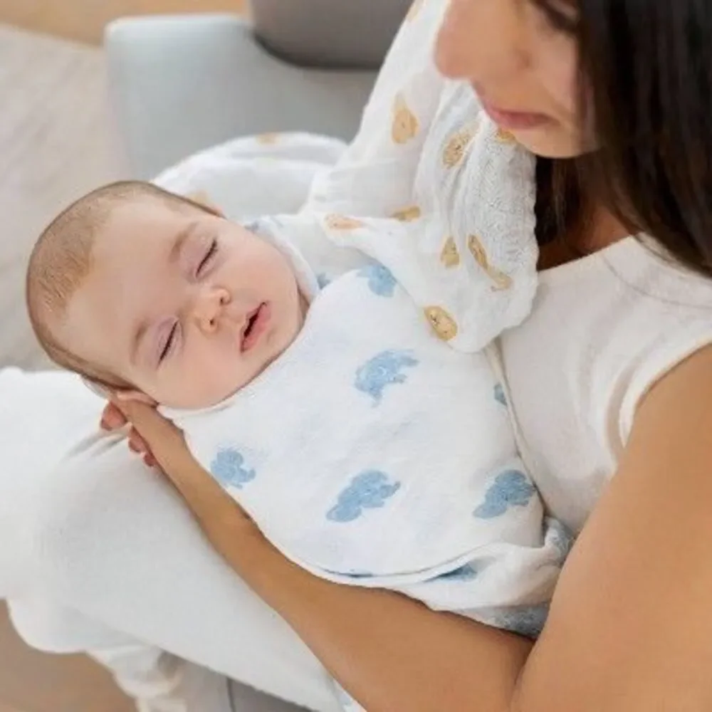 aden + anais Organic Wearable Blanket - 0-6 Months - Animal Kingdom - Hello